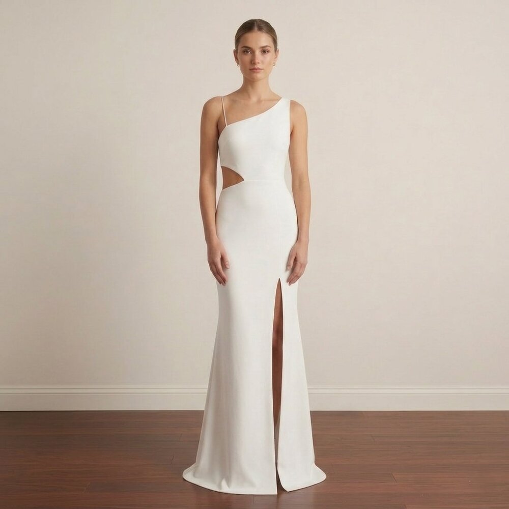 Crystal Doll One Shoulder Cut Out Dress